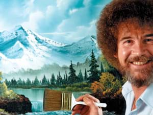 Schilderen als Bob Ross als vrijgezellenfeest in Hoek van Holland